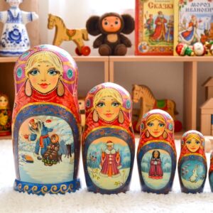 Búp bê Nga 5 lớp 18cm công chúa Tuyết