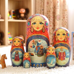 Búp bê Nga 5 lớp 18cm công chúa Tuyết