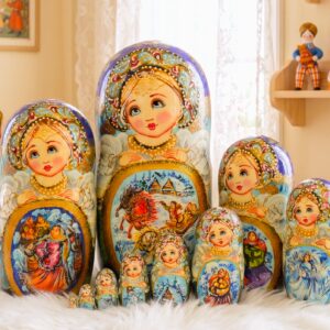 Búp bê Nga 10 lớp 26cm Mùa đông