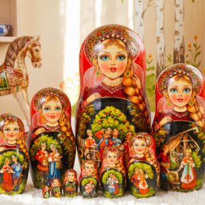 búp bê Nga 10 lớp 26cm cao cấp thôn quê Slavo