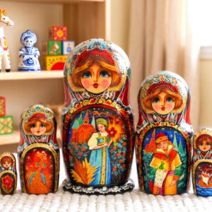 búp bê Nga 5 lớp 18cm công chúa Ếch