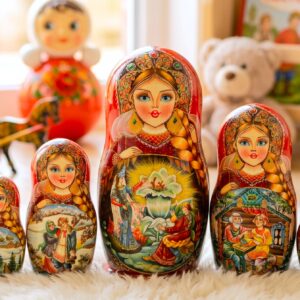 búp bê Nga cao cấp 10 lớp 26cm cổ tích 