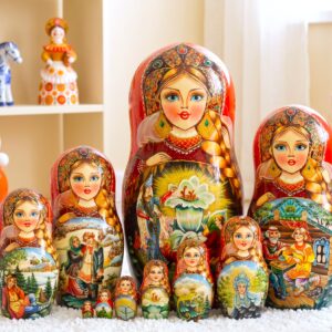 búp bê Nga cao cấp 10 lớp 26cm cổ tích 