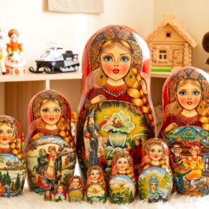búp bê Nga cao cấp 10 lớp 26cm cổ tích 