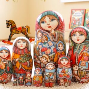 Búp bê Nga 10 lớp 30cm cao cấp Mùa đông