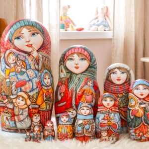 Búp bê Nga 10 lớp 30cm cao cấp Mùa đông
