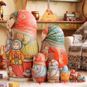 Búp bê Nga 10 lớp 30cm cao cấp Mùa đông