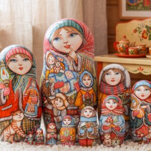 Búp bê Nga 10 lớp 30cm cao cấp Mùa đông