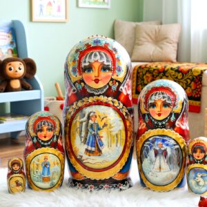búp bê Nga cao cấp 5 lớp 18cm mùa đông