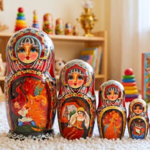búp bê Nga cao cấp 5 lớp 18cm cổ tích