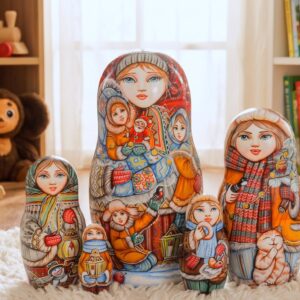 BÚP BÊ NGA CAO CẤP 5 LỚP 20CM MÙA ĐÔNG