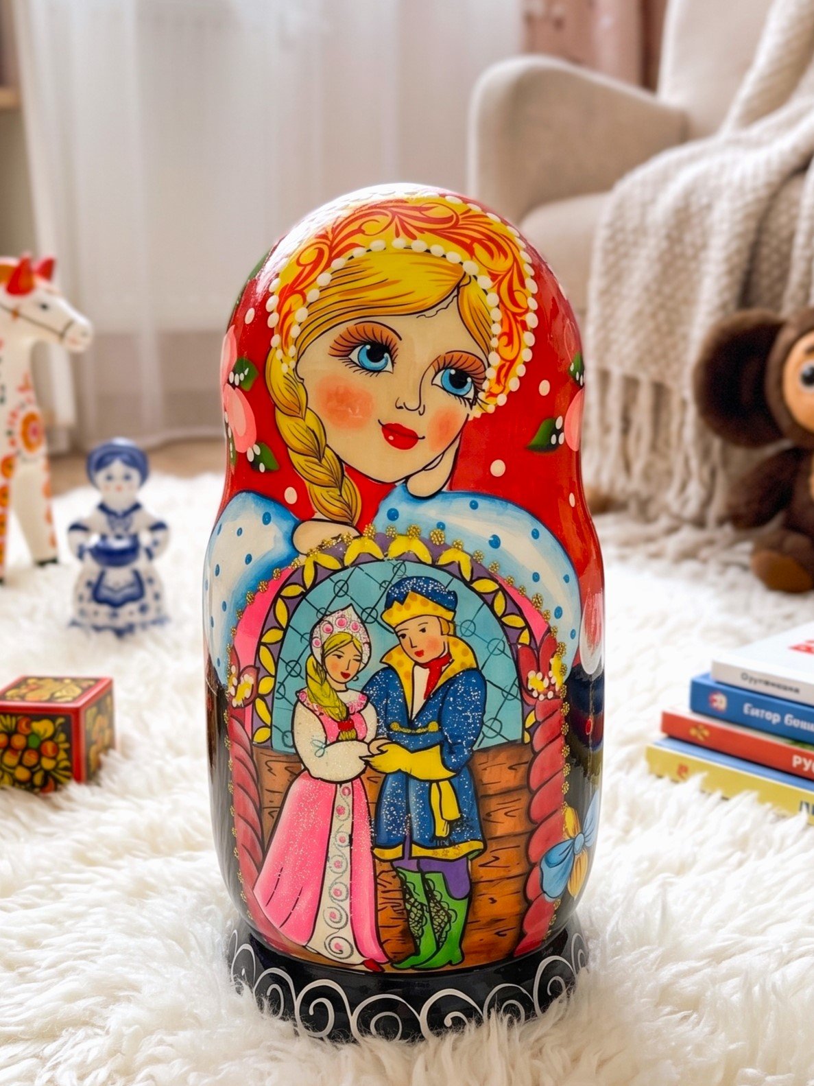 búp bê Nga 5 lớp 18cm cổ tích búp bê Nga 5 lớp 18cm cổ tích