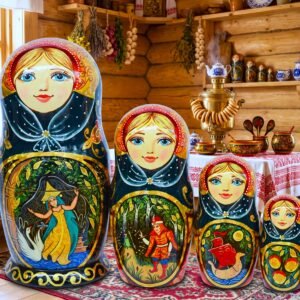 BÚP BÊ NGA CAO CẤP 5 LỚP 18CM CỔ TÍCH